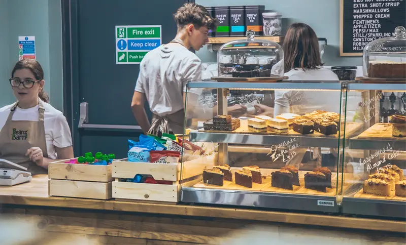 Cakes-being-sold-by-staff-in-softplay-centre-cafe-in-Northants